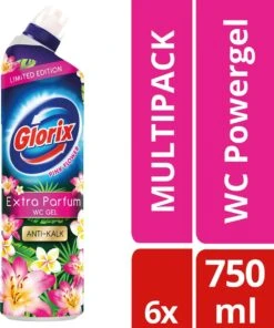 Glorix WC Powergel Toiletreiniger Pink Flower - 6 X 750 Ml - Voordeelverpakking -Ajax® Verkoop 1003x1200