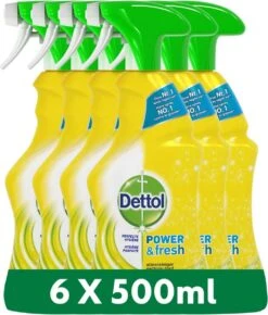 Dettol - Power & Fresh - Allesreinger Spray - Citrus - 6 X 500 Ml -Ajax® Verkoop 1021x1200 1