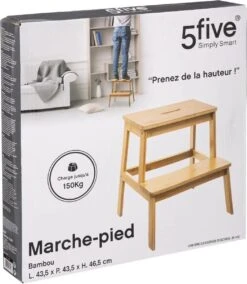 5Five - Bamboe Keukentrapje/opstapje Met 2 Treden 47 Cm - Keuken/badkamer Krukjes 5 5Five - Bamboe Keukentrapje/opstapje Met 2 Treden 47 Cm - Keuken/badkamer Krukjes -Ajax® Verkoop 1043x1200