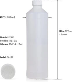 Isopropyl Alcohol - Isopropanol - IPA - Isopropyl - 99,9% Zuiver - 1000ml - Inclusief Trechter -Ajax® Verkoop 1067x1200