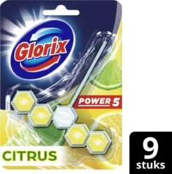 Glorix Power 5 Toiletblokken - Citroen - 9 Stuks - Voordeelverpakking -Ajax® Verkoop 1180x1200 2