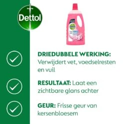 Dettol - Power & Fresh - Allesreiniger - Kersenbloesem - 8 X 1 Liter -Ajax® Verkoop 1189x1200