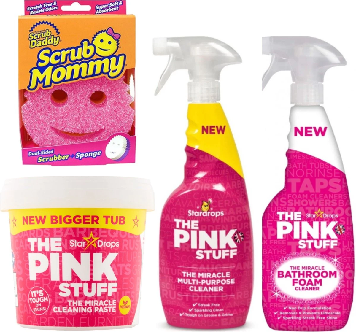 The Pink Stuff Multi Purpose Cleaner - The Pink Stuff Bathroom Cleaner - The Pink Stuff Cleaning Paste & The Original Scrub Mommy 1 The Pink Stuff Multi Purpose Cleaner - The Pink Stuff Bathroom Cleaner - The Pink Stuff Cleaning Paste & The Original Scrub Mommy