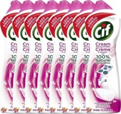 CIF Cream Pink Flower - 8 X 500 Ml - Schuurmiddel - Voordeelverpakking -Ajax® Verkoop 1200x1132