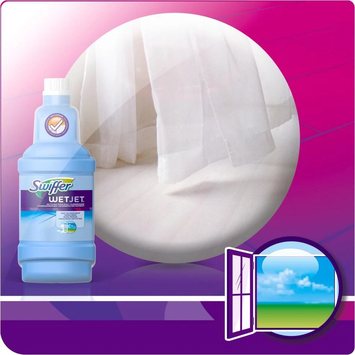 Swiffer WetJet Alles-In-Een Dweilsysteem Reinigingsmiddel - 1.25 Liter 4 Swiffer WetJet Alles-In-Een Dweilsysteem Reinigingsmiddel - 1.25 Liter - Afbeelding 4