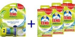 WC Eend Houder Fresh Discs Lime Zest + 3 X 6 Discs Navulling