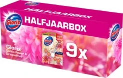 Glorix Aroma Lux Dahlia Flower & Dragonfruit - 9 Toiletblokken - Halfjaarbox - Voordeelverpakking -Ajax® Verkoop 1200x761