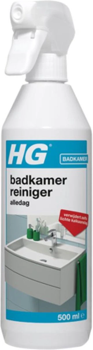 HG Badkamerreiniger Alledag - 500ml - Verwijdert Zeepresten, Huidvetten En Lichte Kalkaanslag 1 HG Badkamerreiniger Alledag - 500ml - Verwijdert Zeepresten, Huidvetten En Lichte Kalkaanslag