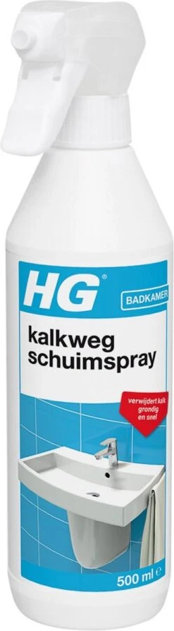 HG Kalkweg Schuimspray - 500ml - 100% Glans - Verwijdert En Voorkomt Kalk - Biologisch Afbreekbaar -Ajax® Verkoop 331x1200 2