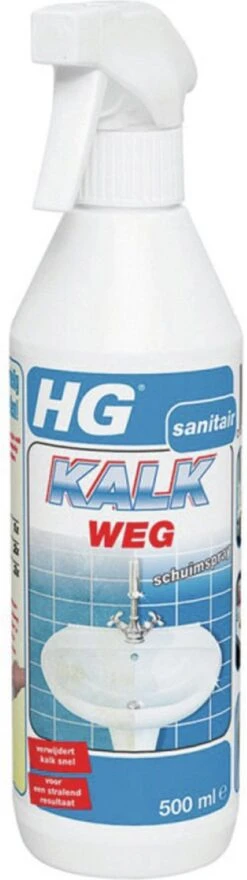 HG Kalkweg Schuimspray - 500ml - 100% Glans - Verwijdert En Voorkomt Kalk - Biologisch Afbreekbaar -Ajax® Verkoop 337x1200