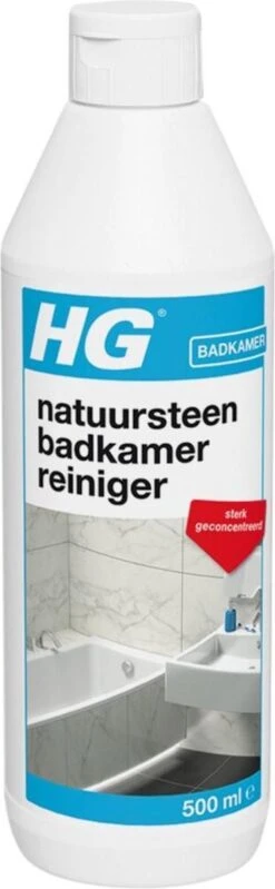 HG Natuursteen Badkamer Reiniger - 500ml - Ook Voor Marmer - Verwijdert Veilig Hardnekkig Vuil -Ajax® Verkoop 371x1200