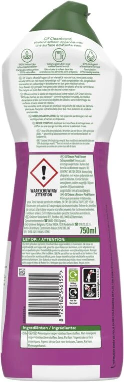 Cif CleanBoost Cream Pink Schuurmiddel - 8 X 750 Ml - Voordeelverpakking -Ajax® Verkoop 389x1200 1