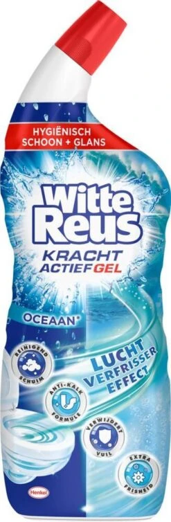 Witte Reus Toiletreiniger - Kracht Actief Gel Oceaan - Voordeelverpakking 10 X 700ml -Ajax® Verkoop 393x1200 2