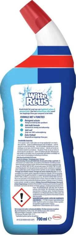 Witte Reus Toiletreiniger - Kracht Actief Gel Oceaan - Voordeelverpakking 10 X 700ml -Ajax® Verkoop 393x1200 3