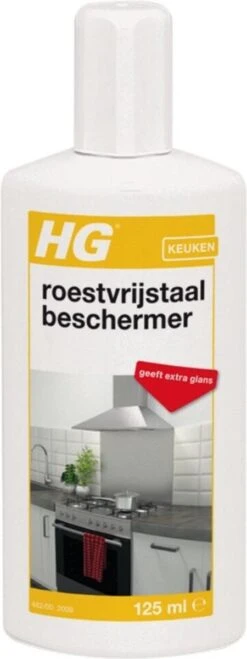 HG Roestvrijstaal Beschermer - 125ml - Snel En Eenvoudig - Laat RVS Weer Glanzen -Ajax® Verkoop 450x1200 1