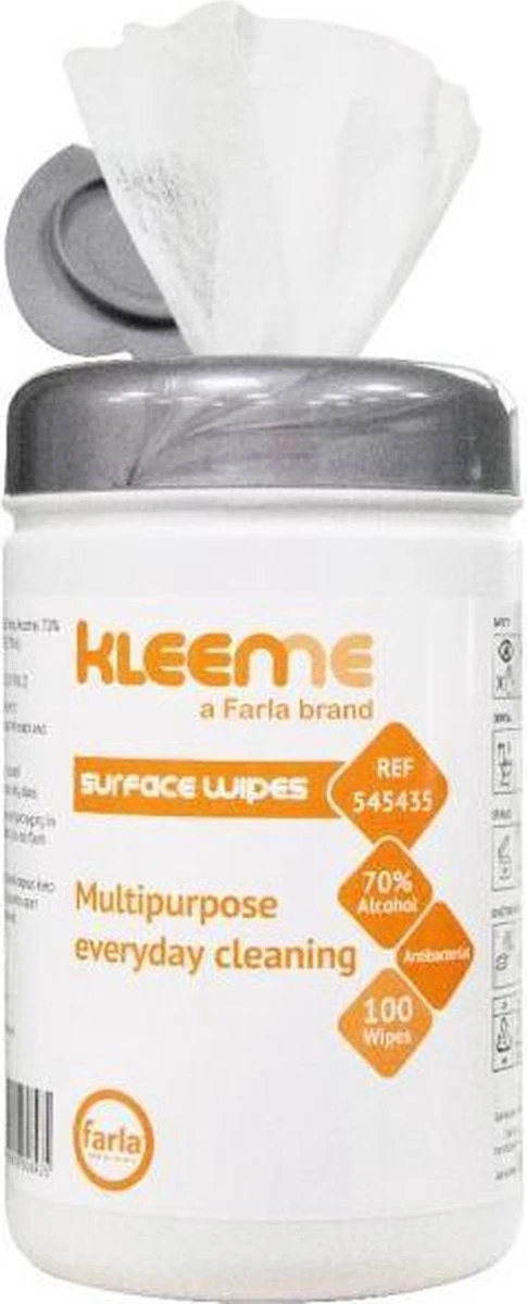 Schoonmaakdoekjes - Ontsmettingsdoekjes - Desinfectiedoekjes - Desinfectie Doekjes - KleenMe - Alcohol Doekjes - Alcoholdoekjes - Allesreiniger Zachte Antibacteriële Alcohol Wipes- 100 Doekjes - Met Dispenser - 70% Alcohol - 185 X 110mm 1 Schoonmaakdoekjes - Ontsmettingsdoekjes - Desinfectiedoekjes - Desinfectie Doekjes - KleenMe - Alcohol Doekjes - Alcoholdoekjes - Allesreiniger Zachte Antibacteriële Alcohol Wipes- 100 Doekjes - Met Dispenser - 70% Alcohol - 185 X 110mm
