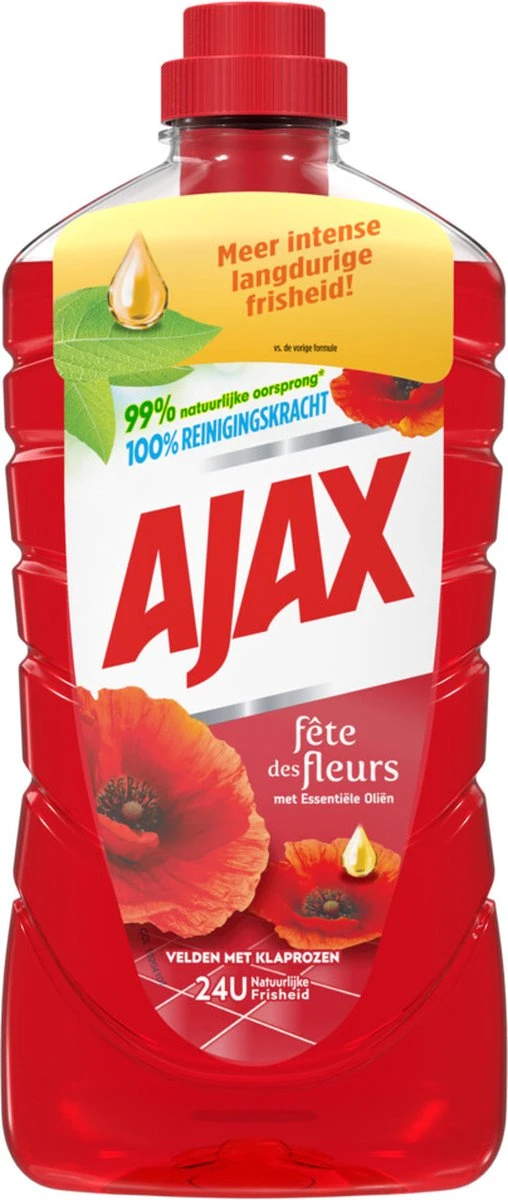 Ajax® Ajax Allesreiniger Fete De Fleur Rode Bloemen 1 Liter 2 Ajax® Ajax Allesreiniger Fete De Fleur Rode Bloemen 1 Liter - Afbeelding 2