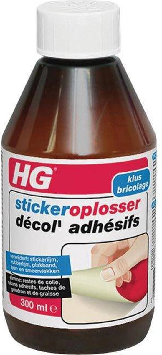 HG Stickerverwijderaar - 300ml - Eenvoudig In Gebruik - 100% Lijmrestenverwijdering 8 HG Stickerverwijderaar - 300ml - Eenvoudig In Gebruik - 100% Lijmrestenverwijdering - Afbeelding 8