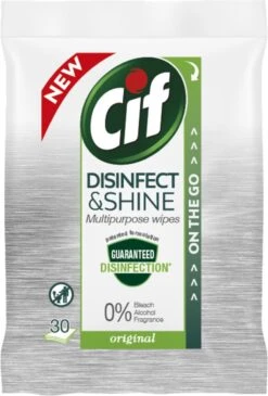 Cif Disinfect & Shine Wipes Original Desinfectie Schoonmaakdoekjes - 12 X 30 Doekjes - Voordeelverpakking -Ajax® Verkoop 811x1200