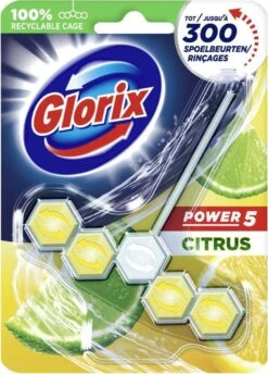 Glorix Power 5 Toiletblokken - Citroen - 9 Stuks - Voordeelverpakking -Ajax® Verkoop 861x1200 1