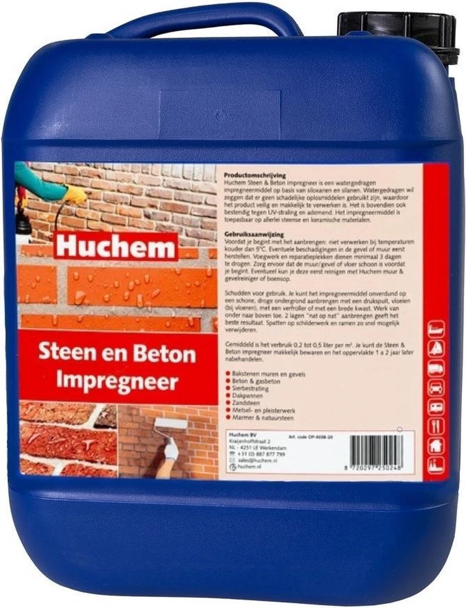 Steen | Beton | Impregneer | Dakpannen | Gevels | 10L | Waterafstotend | Bescherming | 33m2 4 Steen | Beton | Impregneer | Dakpannen | Gevels | 10L | Waterafstotend | Bescherming | 33m2 - Afbeelding 4